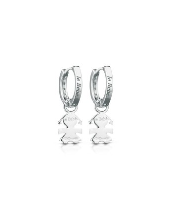 Le Bebé gioielli orecchini cerchio femminuccia oro e diamanti LBB 059