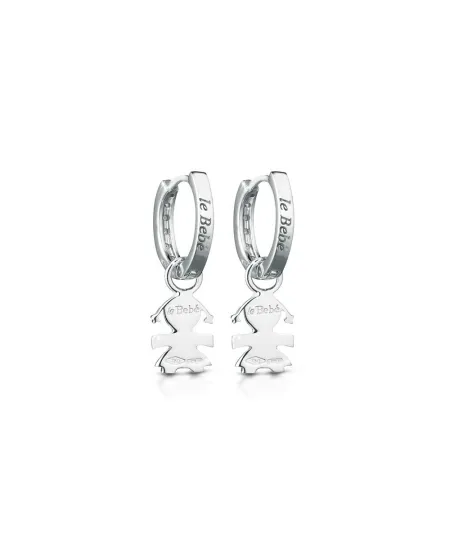 Boucles d'oreilles créoles en or et diamants Le Bebé Jewels LBB 059 pour filles