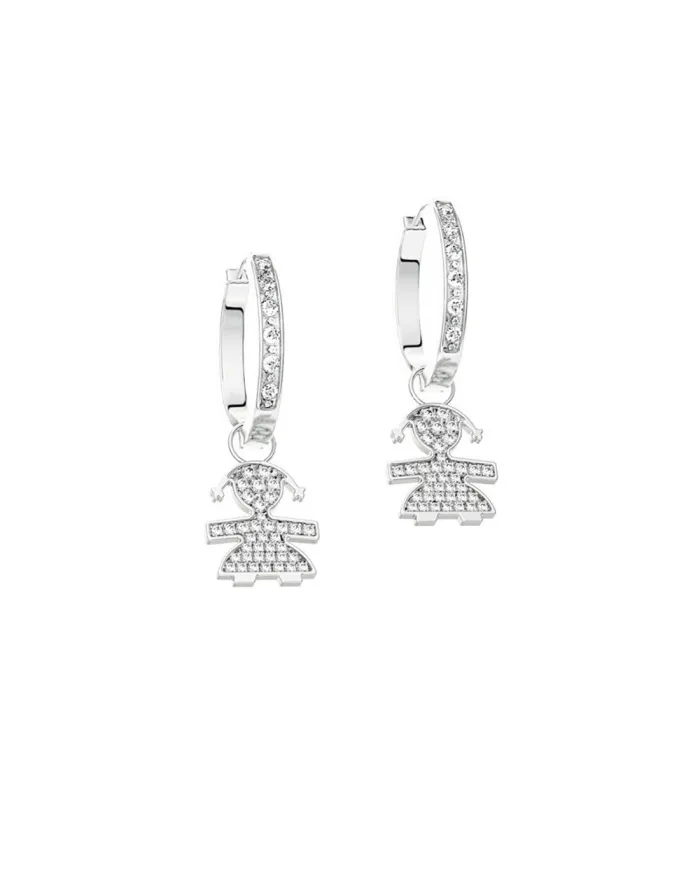 Boucles d'oreilles créoles en or et diamants Le Bebé Jewels LBB 059 pour filles