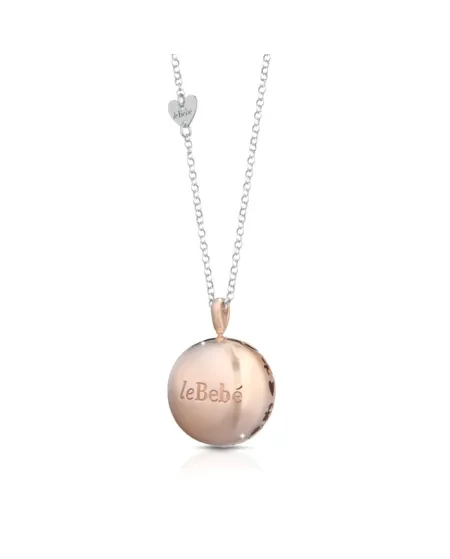 Pendentif Le Bebé Suonamore Le Lune en argent plaqué or rose avec collier