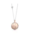 Pendentif Le Bebé Suonamore Le Lune en argent plaqué or rose avec collier