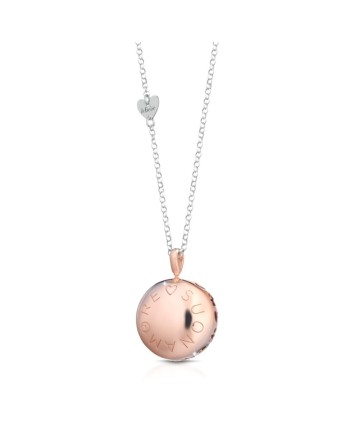 Pendentif Le Bebé Suonamore Le Lune en argent plaqué or rose avec collier