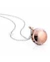 Pendentif Le Bebé Suonamore Le Lune en argent plaqué or rose avec collier