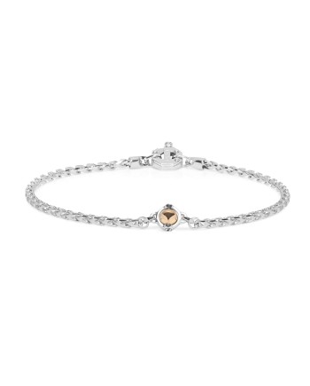 Bracciale da Uomo Barakà in Oro Bianco e Oro Rosa con Diamante Bianco