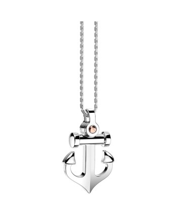 Collana da Uomo Zancan Regata con Pendente ad Ancora in Argento e Oro Rosa