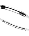 Bracciale da Uomo Zancan Robikevlar in Argento con Cordino Bianco
