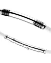 Bracelet pour homme Zancan Robikevlar en argent avec cordon blanc
