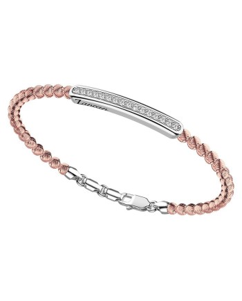 Bracciale da Uomo Zancan Atomoshpere in Argento Rodiato Rosa con Zaffiri Bianchi
