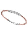 Bracelet pour homme Zancan Atomosphere en argent rhodié rose avec saphirs blancs