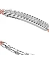 Zancan Atomoshpere Men's Bracelet in Rose Rhodium-Plated Silver with White Sapphires