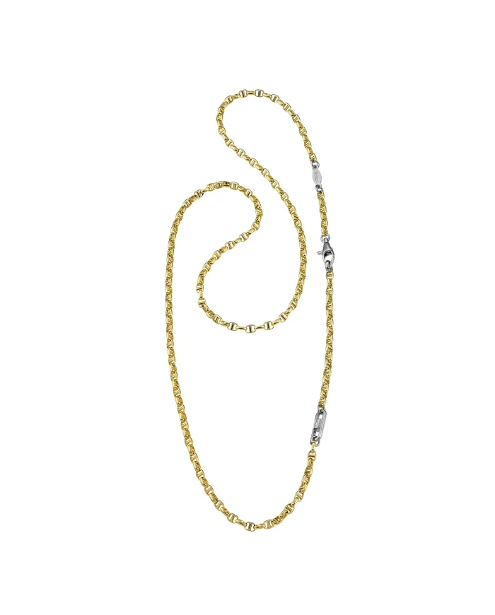 Zancan Insignia Men's Necklace in Yellow Gold with Diamond