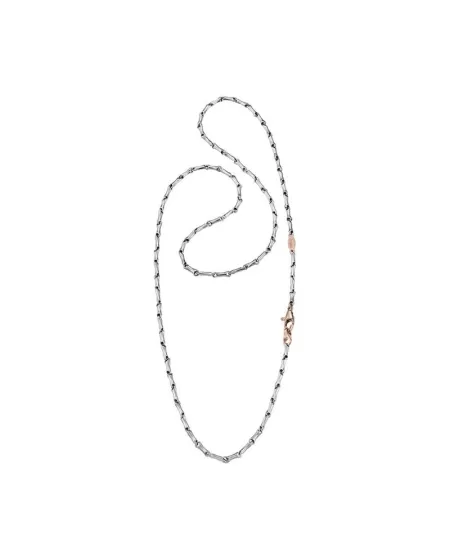 Zancan Insignia Men's Necklace in White and Rose Gold