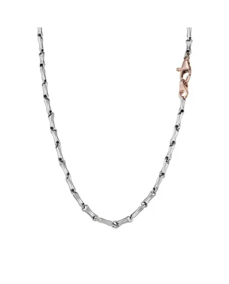 Zancan Insignia Men's Necklace in White and Rose Gold