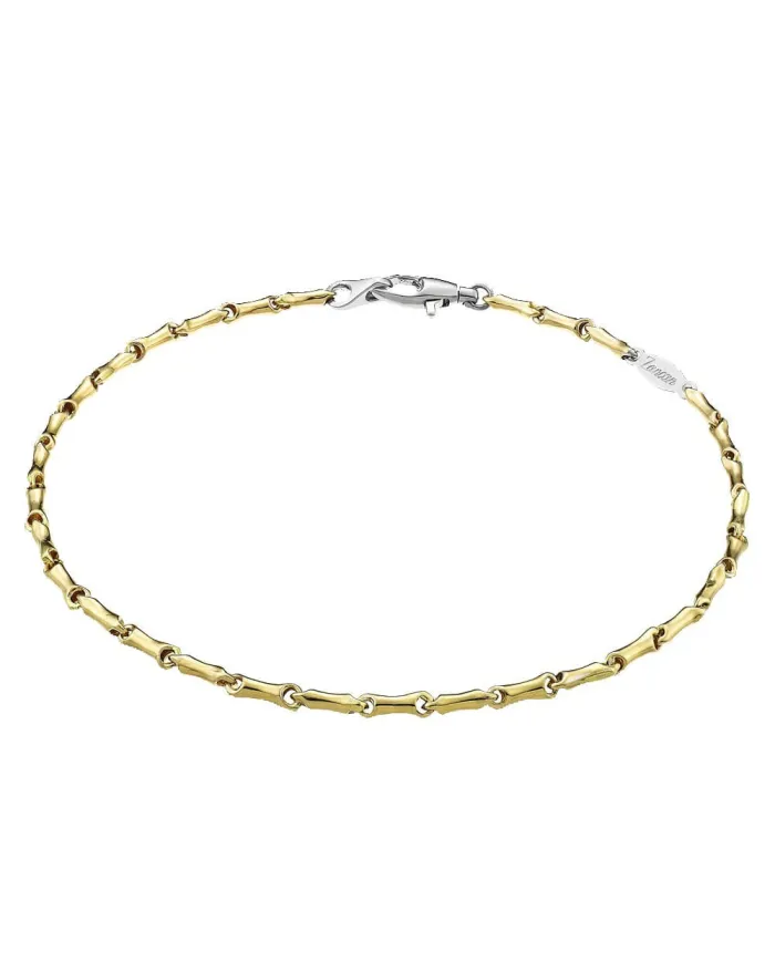 Bracelet pour homme Zancan Insignia en or jaune et blanc