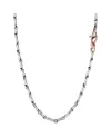 Zancan Insignia Men's Necklace in White and Rose Gold