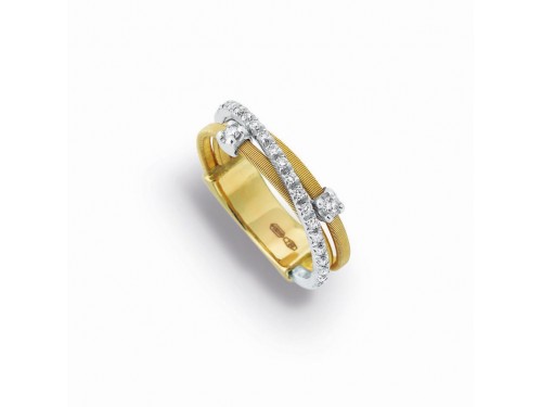 Anello Marco Bicego Goa in Oro Giallo e Oro Bianco con Diamanti