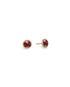Marco Bicego Jaipur Stud Earrings in Yellow Gold with Garnet