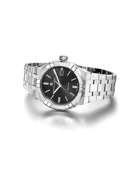 Orologio Maurice Lacroix Aikon Automatic 42 mm con Quadrante Nero e Bracciale in Acciaio