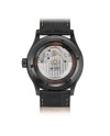 Mido Multifort Dual Time Black PVD Watch with Black Dial and Leather Strap