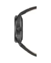 Mido Multifort Dual Time Black PVD Watch with Black Dial and Leather Strap