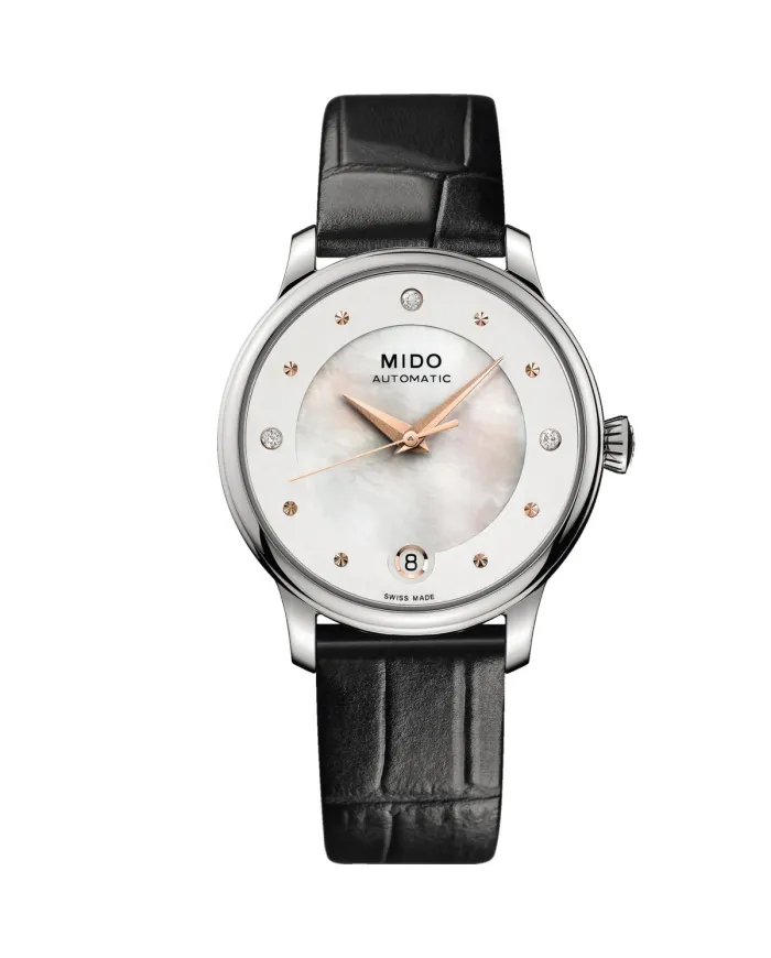 Orologio da Donna Mido Baroncelli Lady Day & Night con Quadrante in Madreperla Bianca e Diamanti