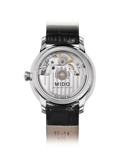 Mido Baroncelli Lady Day & Night Women's Watch with White Mother-of-Pearl Dial and Diamonds