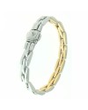 Bracciale Chimento Double Classic in Oro Bianco e Giallo con Diamante Bianco