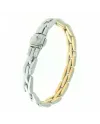 Bracelet Chimento Double Classique en or blanc et jaune avec diamant blanc