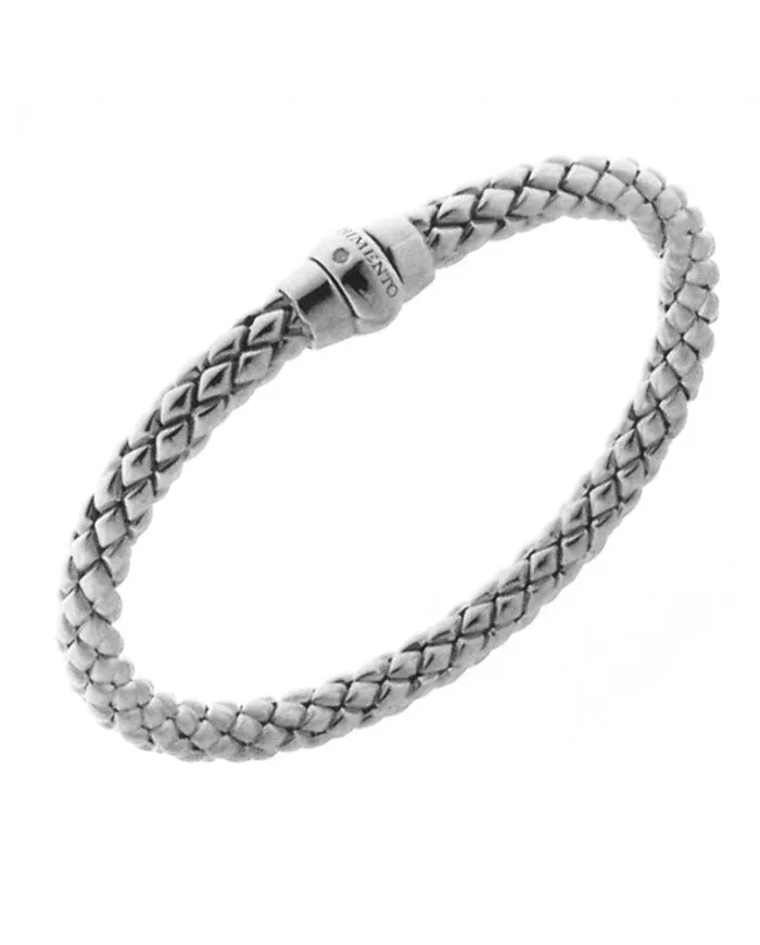 Chimento Stretch Classic Bracelet in White Gold and White Diamond