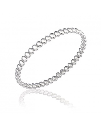 Rigid Chimento Bracelet Water Armillas in White Gold