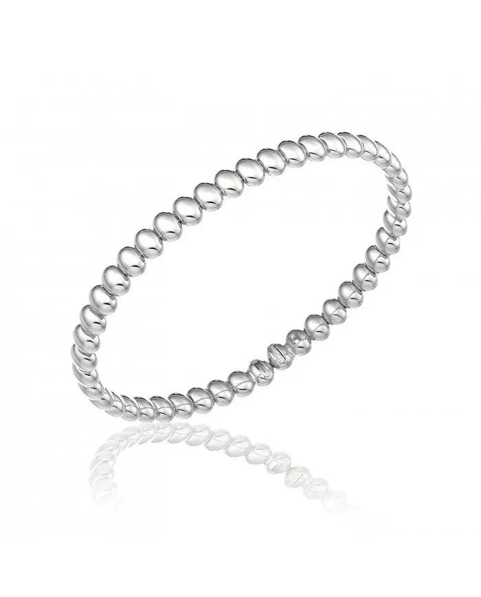 Rigid Chimento Bracelet Water Armillas in White Gold