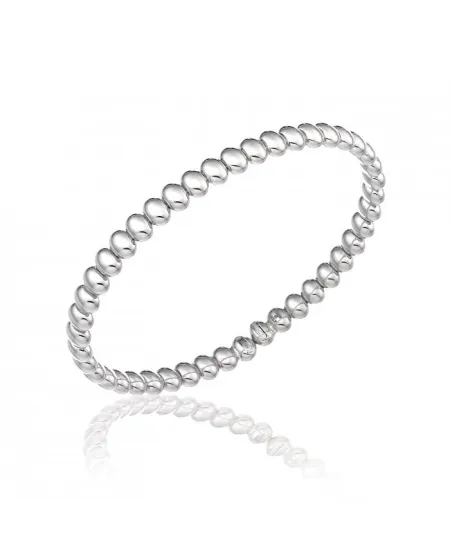 Rigid Chimento Bracelet Water Armillas in White Gold