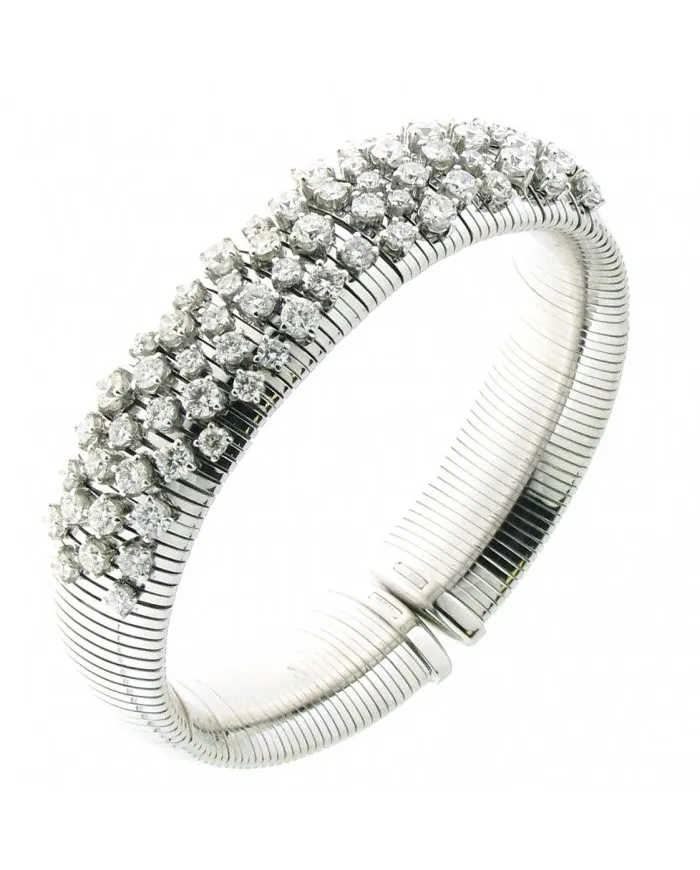 Chimento Stardust Rigid Bracelet in White Gold with 73 White Diamonds