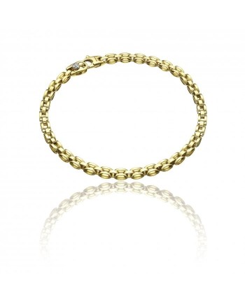 Chimento Tradition Gold Accents Bracelet in Yellow Gold with White Diamond