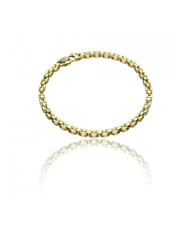 Chimento Tradition Gold Accents Bracelet in Yellow Gold with White Diamond