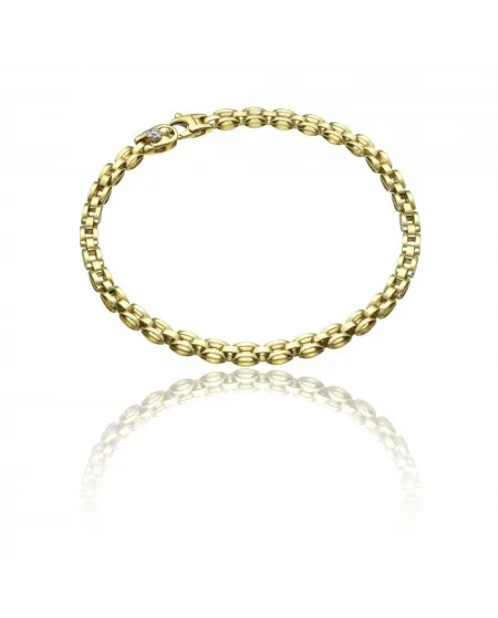 Chimento Tradition Gold Accents Bracelet in Yellow Gold with White Diamond