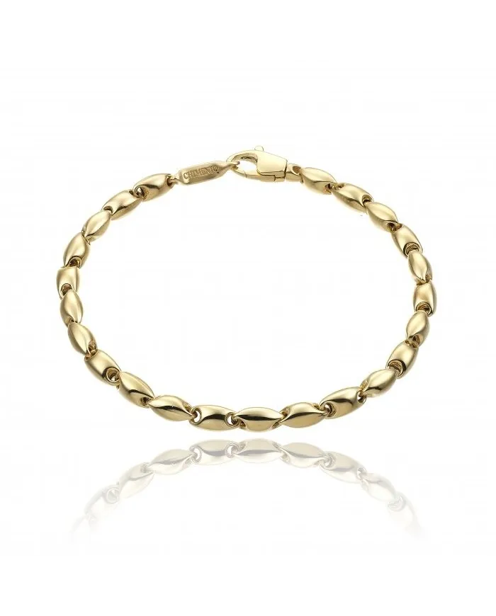 Chimento Tradition Gold Bamboo Classic Domed Bracelet in Yellow Gold