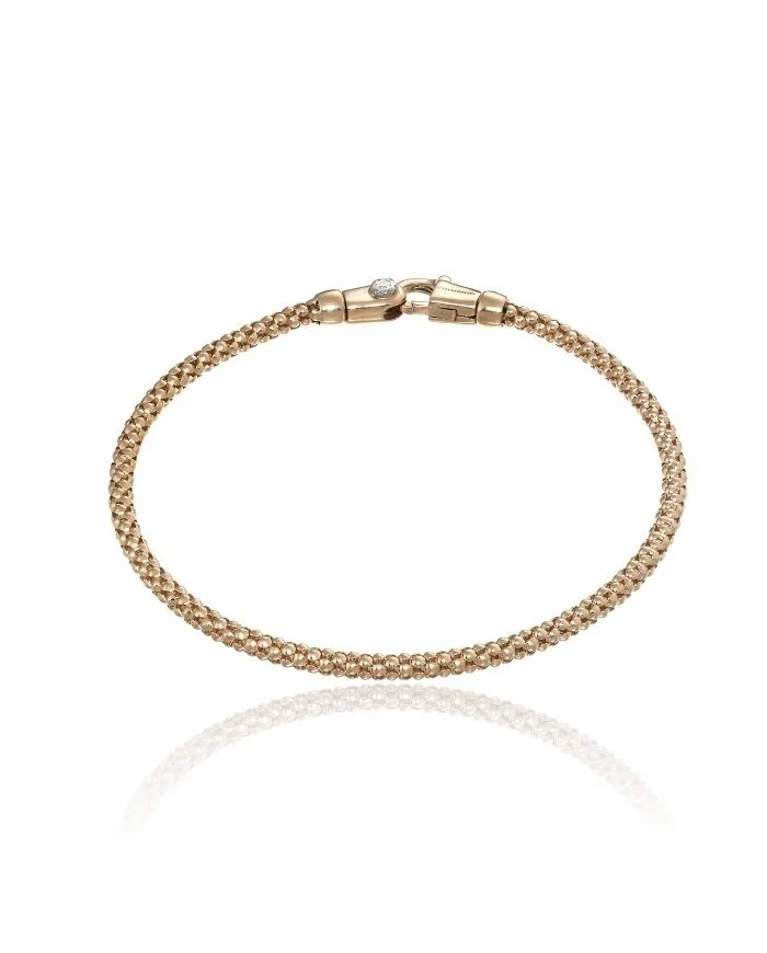 Bracelet Chimento Tradition en or rose avec diamant blanc et motif grenade