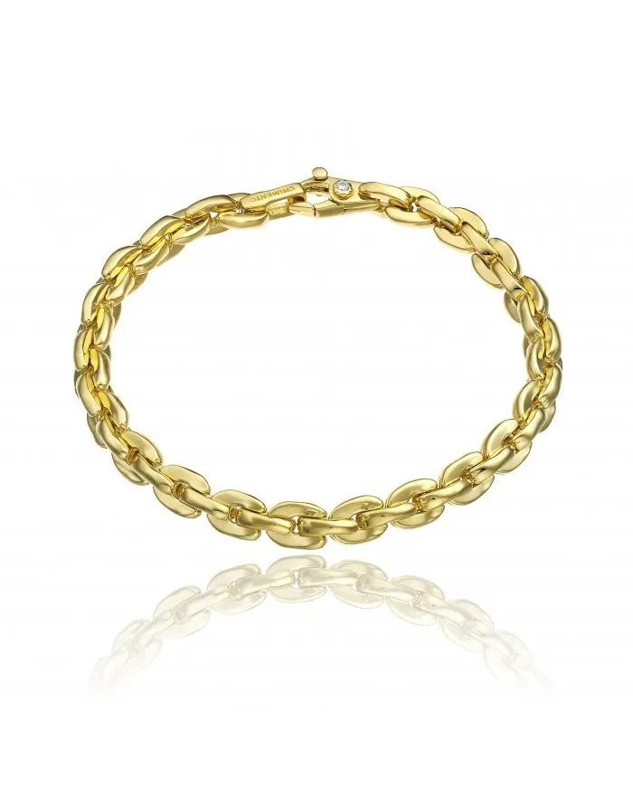 Chimento Tradition Gold Accents Bracelet in Yellow Gold with White Diamond