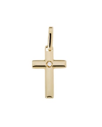 Croce Chimento Tradition Gold Immagini Sacre in Oro Giallo con Diamante Bianco