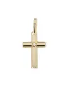Chimento Tradition Gold Cross with Sacred Images in Yellow Gold and White Diamond