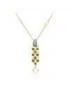 Collier long Chimento Double Mosaico en or jaune et or blanc avec diamants blancs