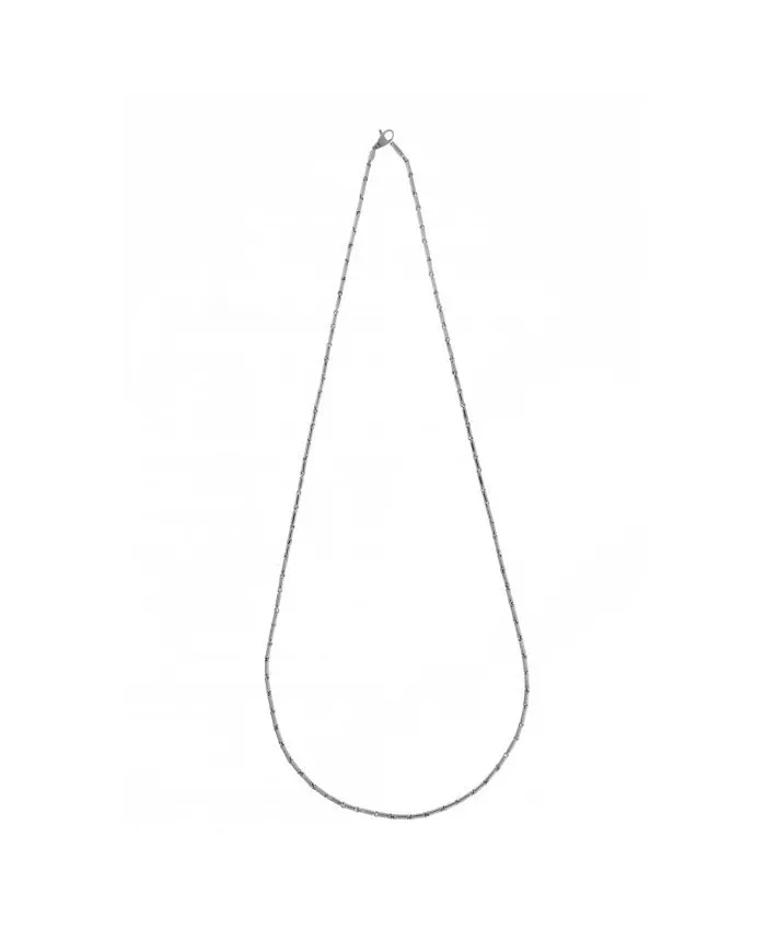 Chimento Tradition Gold Bamboo Classic Necklace in White Gold 50 cm
