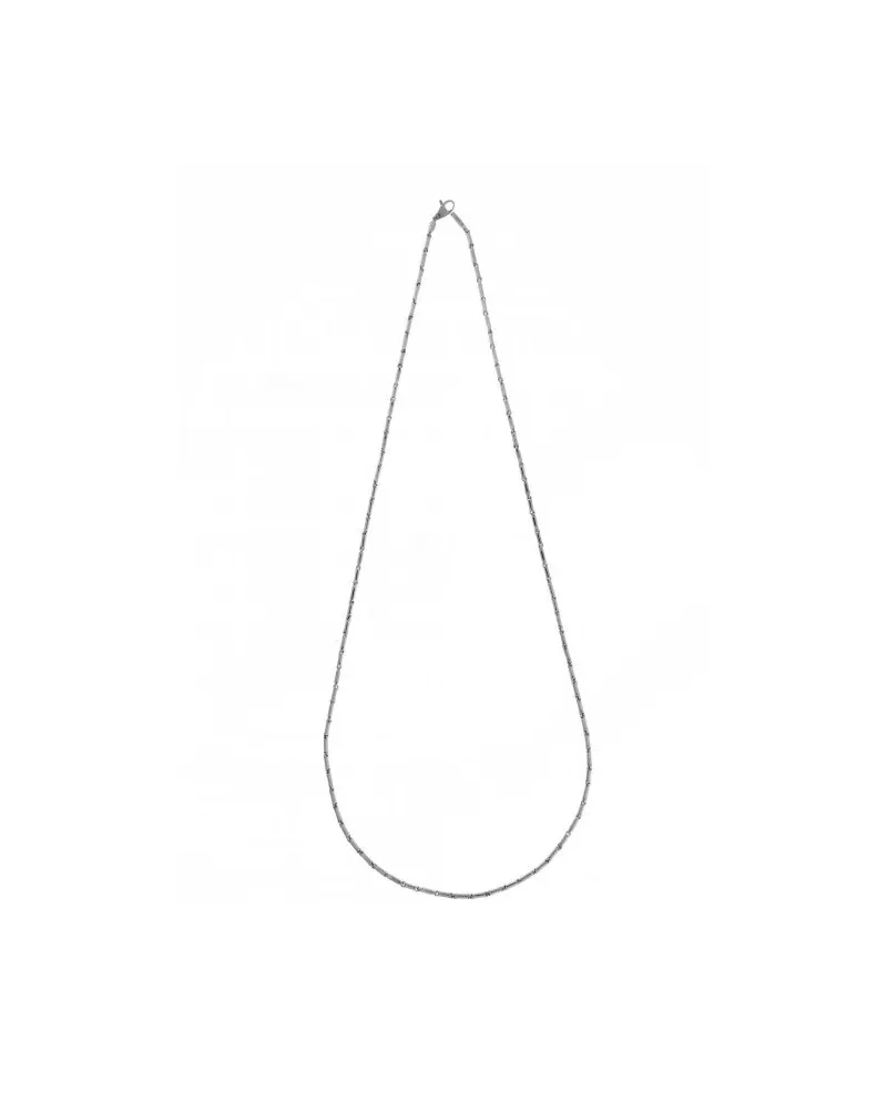 Collana Chimento Tradition Gold Bamboo Classic in Oro Bianco 50 cm