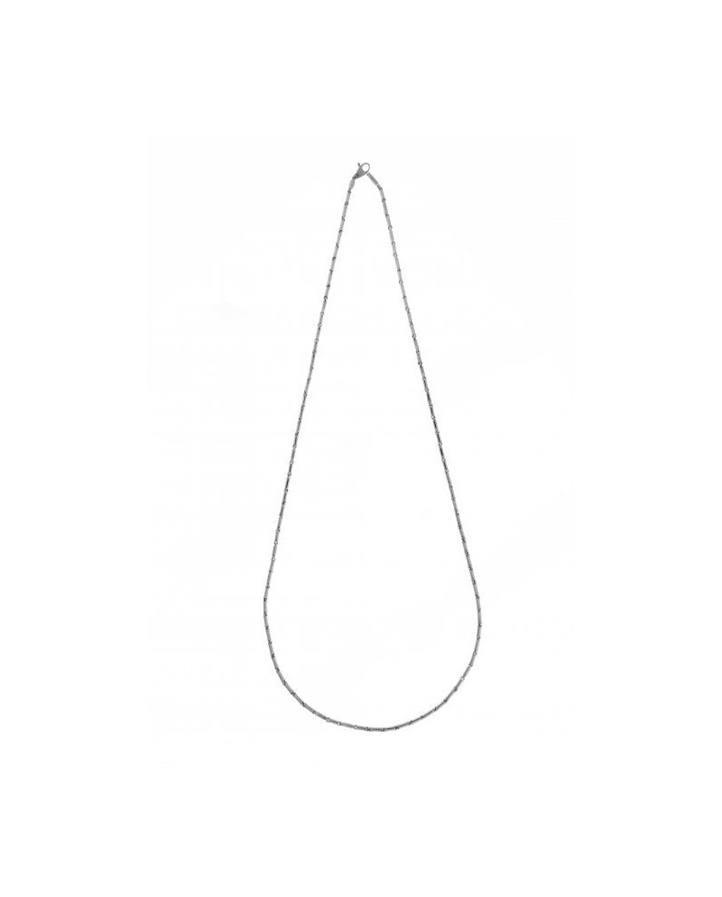 Collier Chimento Tradition Gold Bamboo Classic en or blanc 50 cm