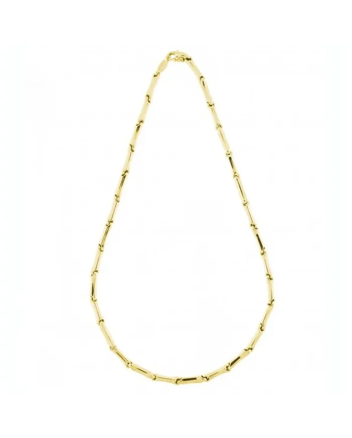 Collana Media Chimento Tradition Gold Bamboo Classic in Oro Giallo 45 cm
