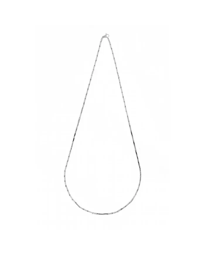 Collier Chimento Tradition Gold Bamboo Classic en or blanc 50 cm