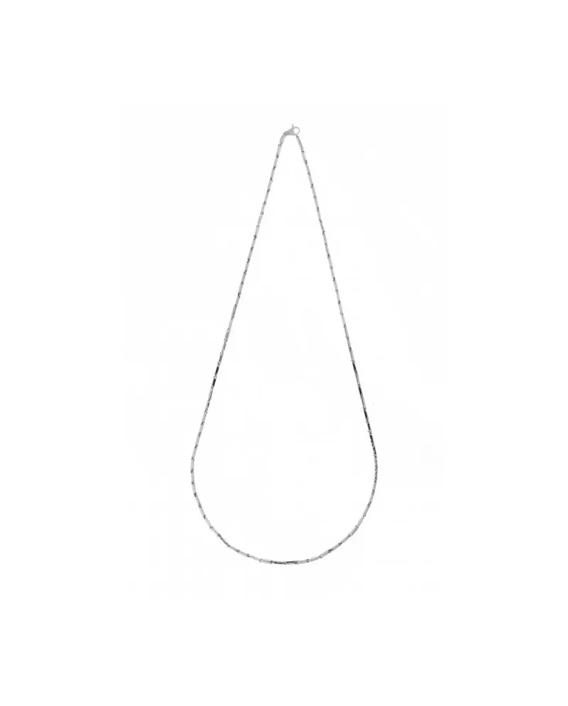 Collier Chimento Tradition Gold Bamboo Classic en or blanc 50 cm