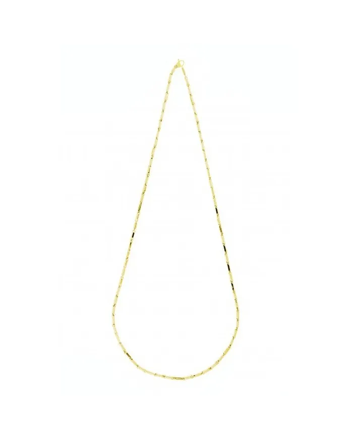 Chimento Tradition Gold Bamboo Collier Classique en Or Jaune 50 cm