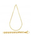 Chimento Tradition Gold Necklace with Yellow Gold Accents and 45 cm Marine Chain